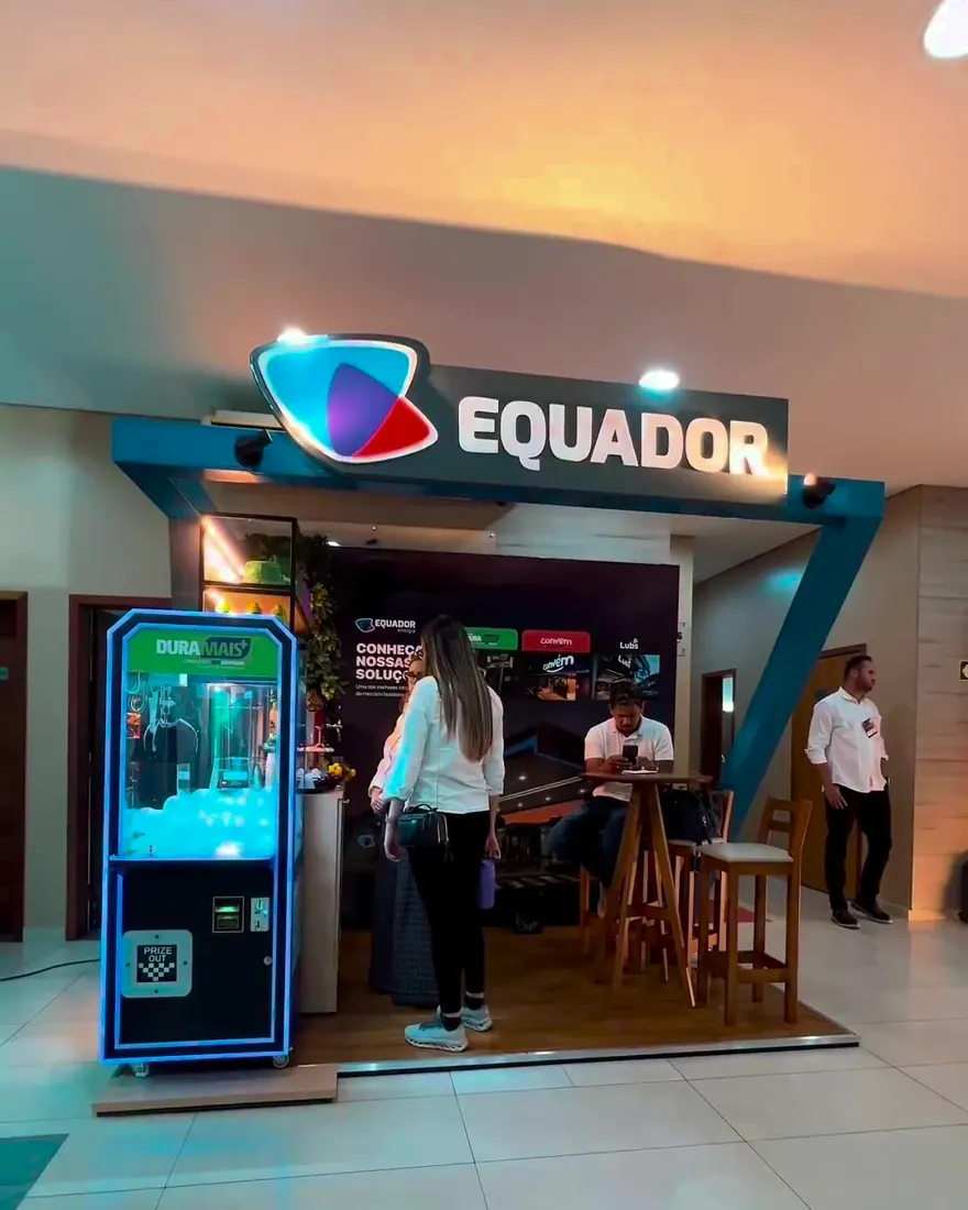 Grua de Brindes em estande